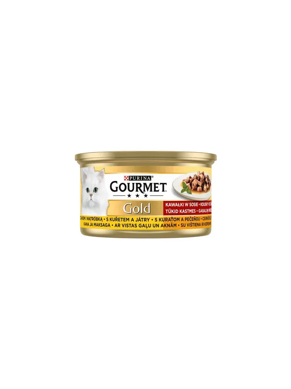 Rabat Gourmet Gold Kurczak i wątróbka w sosie 85g