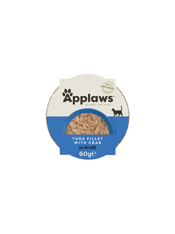 Hit cenowy Applaws miseczka dla kota Filet z Tuńczyka z Krabami 60g