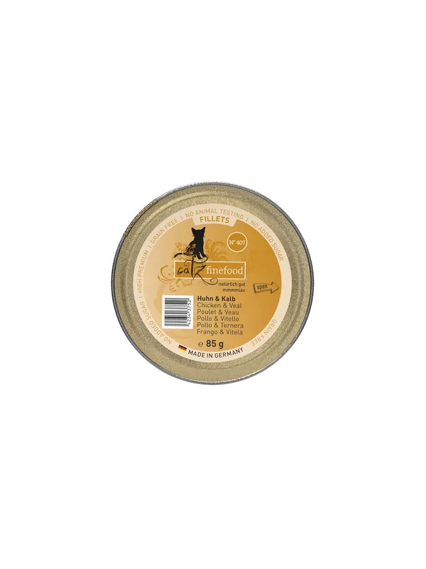 Sprawdź teraz Catz Finefood Filety N.407 Kurczak/Cielęcina tacka 85g