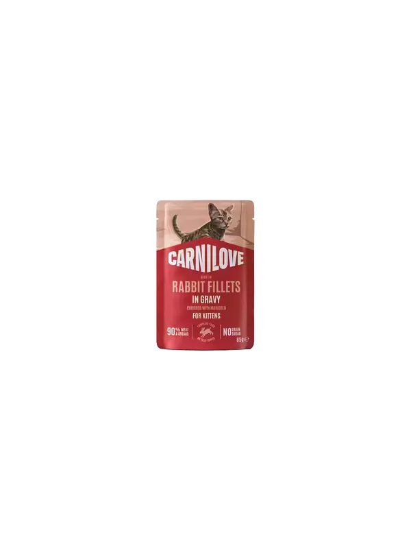 Obniżka ceny Carnilove Cat Rabbit Kitten - królik w sosie saszetka 85g