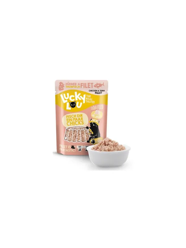 Lucky Lou Extrafood Tuńczyk i kurczak w galaretce saszetka 70g Bestseller