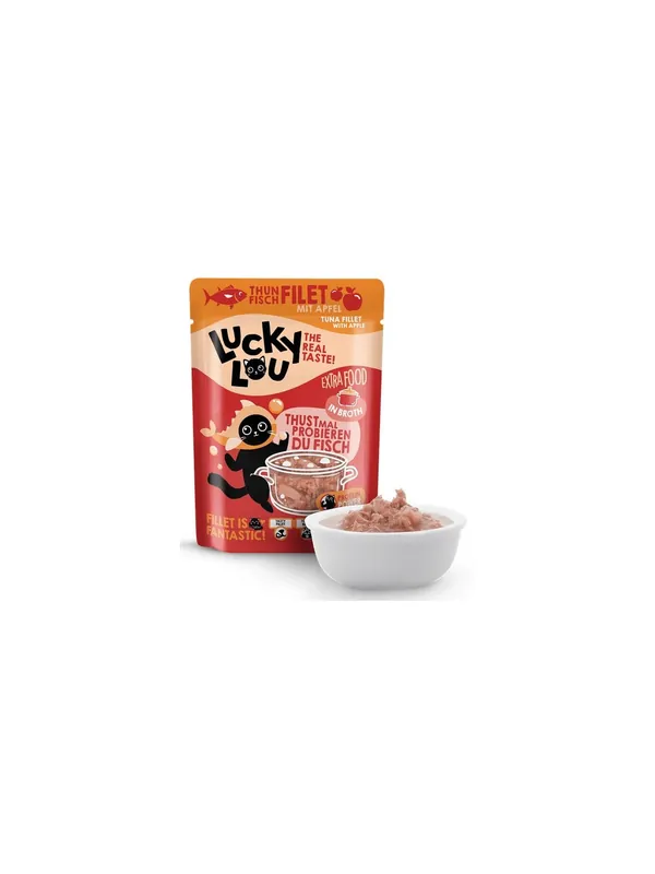 Lucky Lou Extrafood Tuńczyk i jabłko w bulionie saszetka 70g Do wyczerpania zapasów