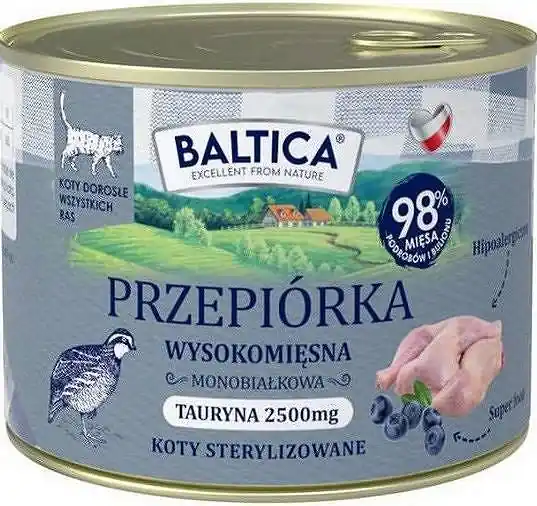 Baltica Smaki Regionów Adult Karma z przepiórką dla kota 185g Ograniczona ilość