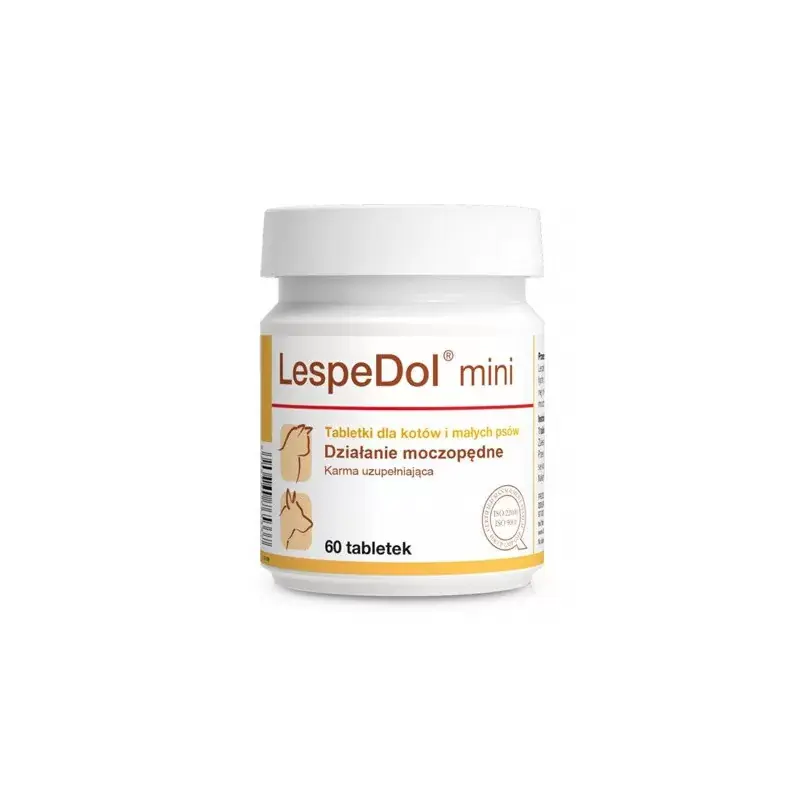 Nowy DOLFOS Lespedol mini dla kotów i małych psów - 60 tabletek mini