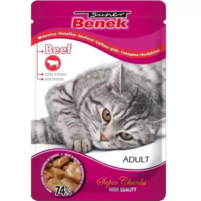 SUPER BENEK Cat Wołowina w sosie - saszteka Nowy