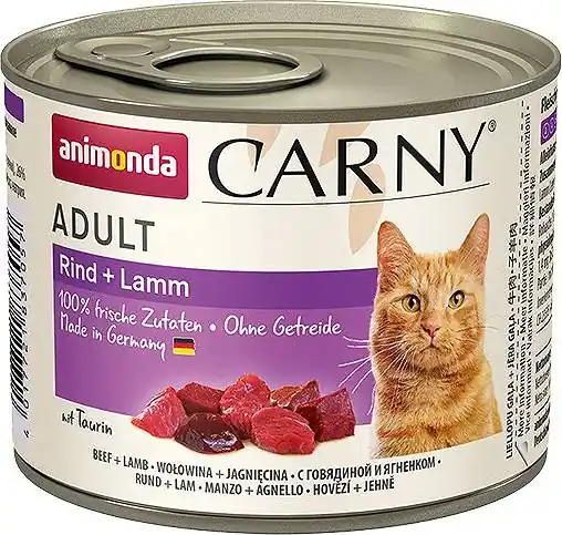 Cena promocyjna Animonda Carny Adult Karma z wołowiną i jagnięciną dla kota 200g