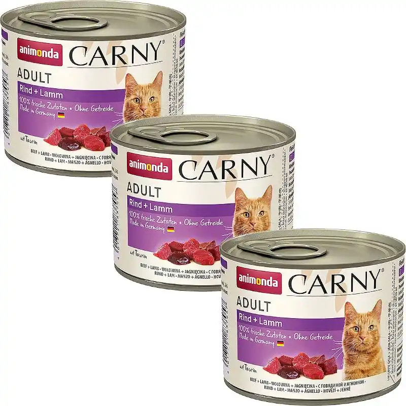 Animonda Carny Adult Karma z wołowiną i jagnięciną dla kota 6x200g PAKIET Oferta