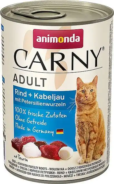Oferta czasowa Animonda Carny Adult Karma z wołowiną, dorszem i pietruszką dla kota 400g
