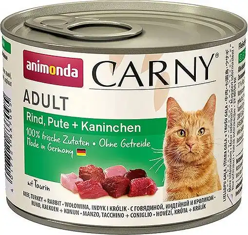 Okazja Animonda Carny Adult Karma z wołowiną, indykiem i królikiem dla kota 200g