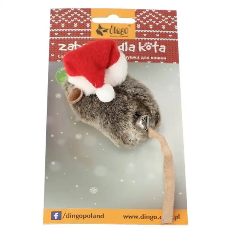 DINGO Zabawka dla kota - Mysz Mikołaj Wyjątkowa oferta