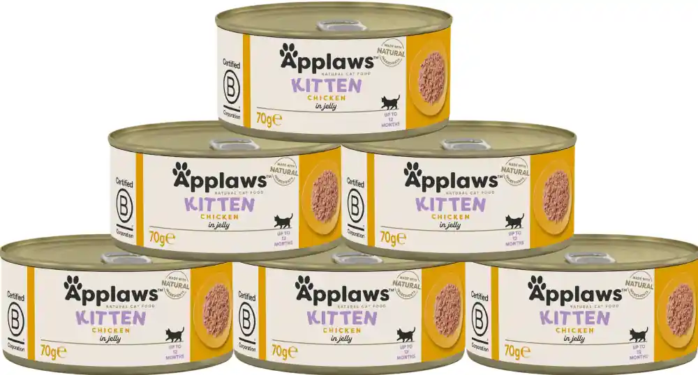 Rabat Applaws Natural Kitten Food in Jelly Karma z kurczaka dla kociąt w galarecie 12x70g PAKIET