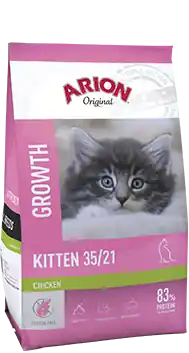 Arion Original Cat Kitten 35/21 Chicken Karma z kurczakiem dla kociąt 2kg WYPRZEDAŻ Bestseller