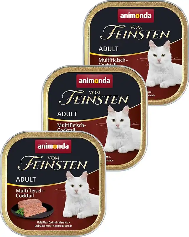 Wybór klientów Animonda Vom Feinsten CAT Adult Karma z mixem mięs dla kota 16x100g PAKIET