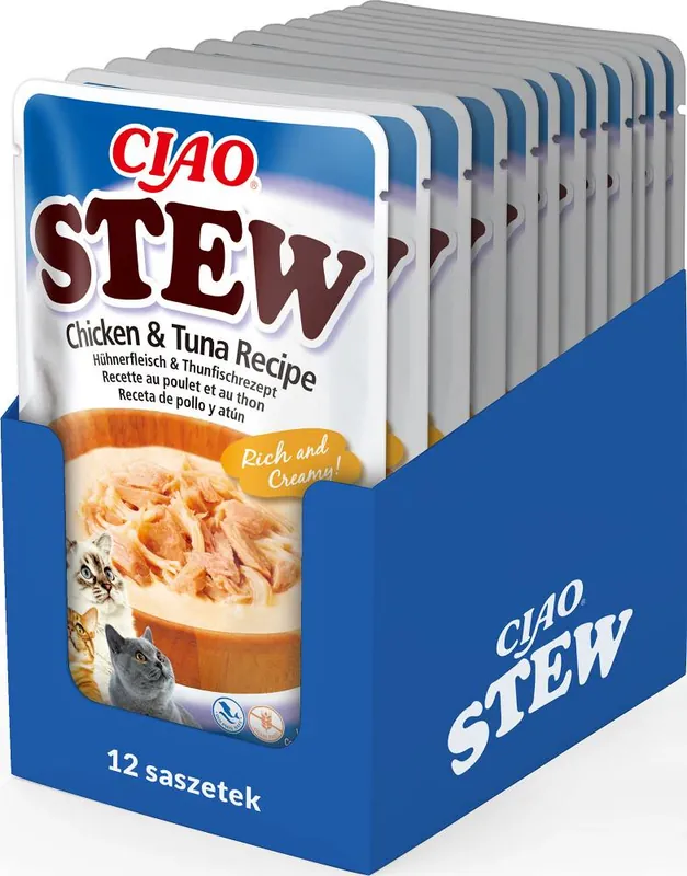 Inaba Ciao Stew Chicken with Tuna Karma z kurczakiem i tuńczykiem dla kota 12x40g PAKIET Kup online