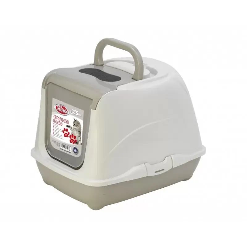 PET NOVA Cat Life Plus Toaleta dla kota 57cm - szara Wysoka jakość