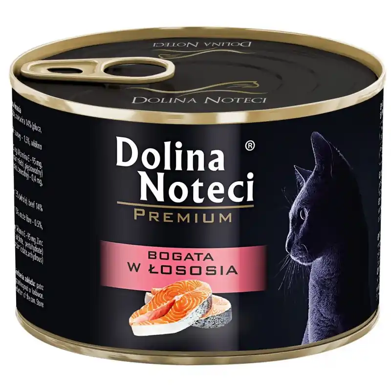 DOLINA NOTECI Premium dla kota - Bogata w łososia 185g Popularny