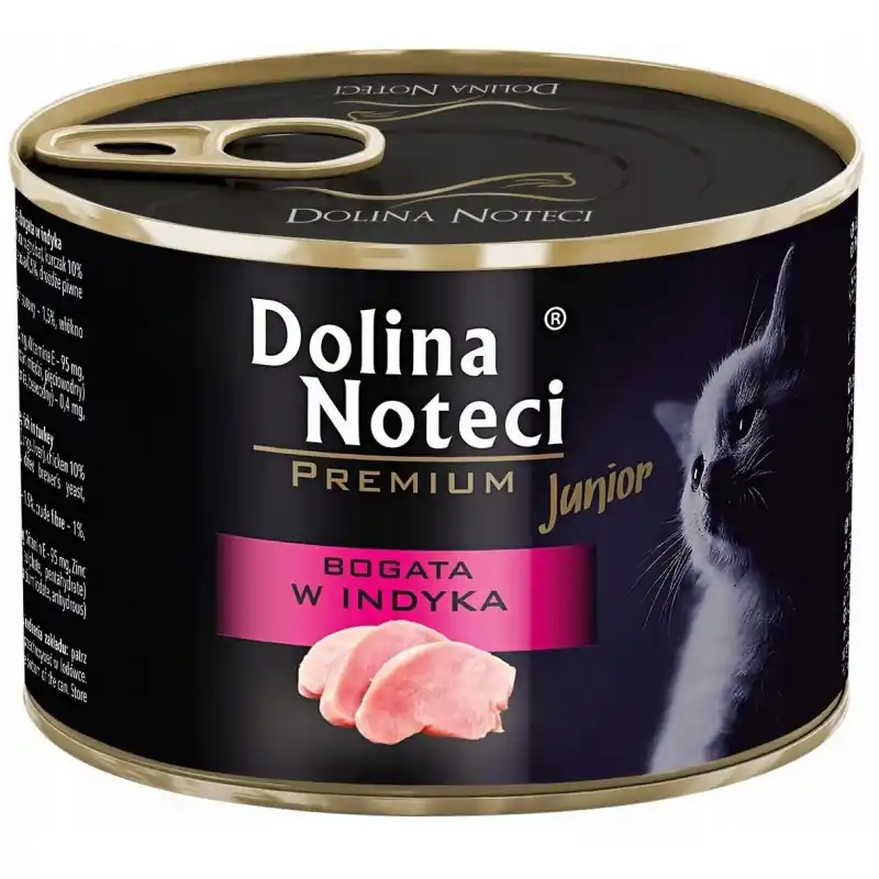 Ostatnia szansa DOLINA NOTECI Premium dla kota Junior / Kitten - Bogata w indyka 185g