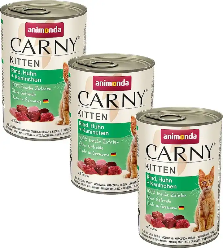 Animonda Carny Kitten Karma z wołowiną, kurczakiem i królikiem dla kociąt 6x400g PAKIET Sprawdź teraz