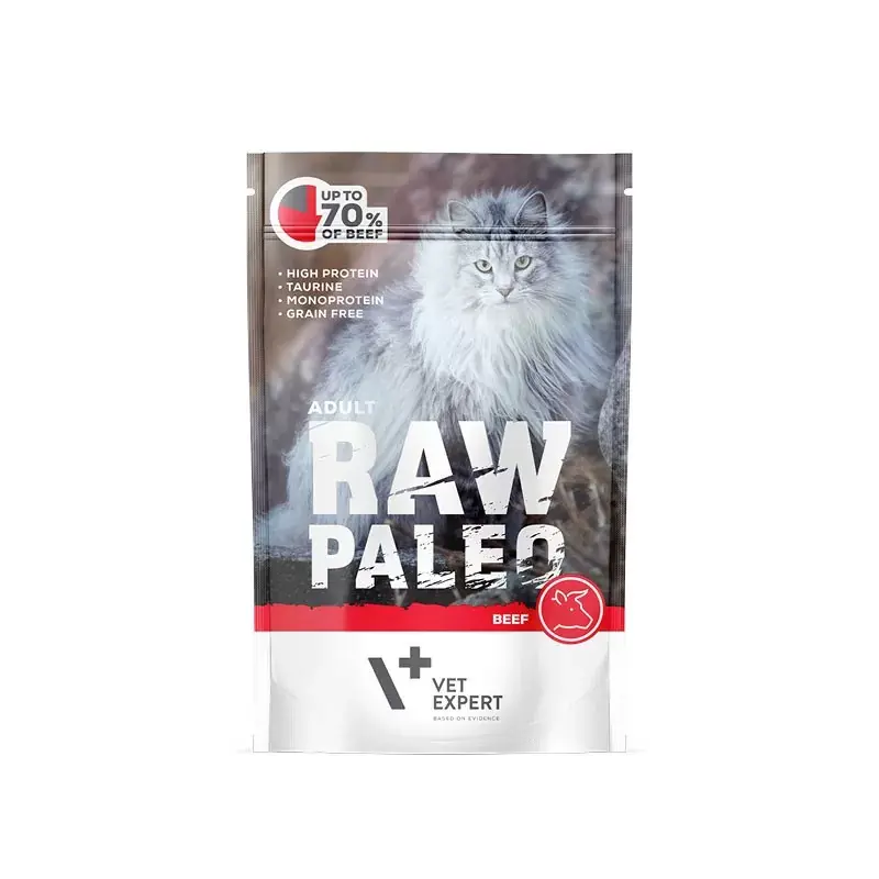 RAW PALEO Adult Cat Beef 100g (saszetka) wołowina Szybka dostawa
