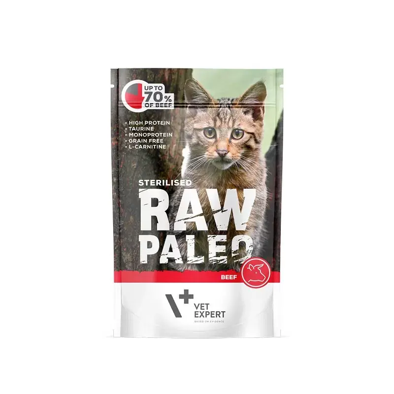 RAW PALEO Sterilised Beef 100g (saszetka) wołowina Hit cenowy