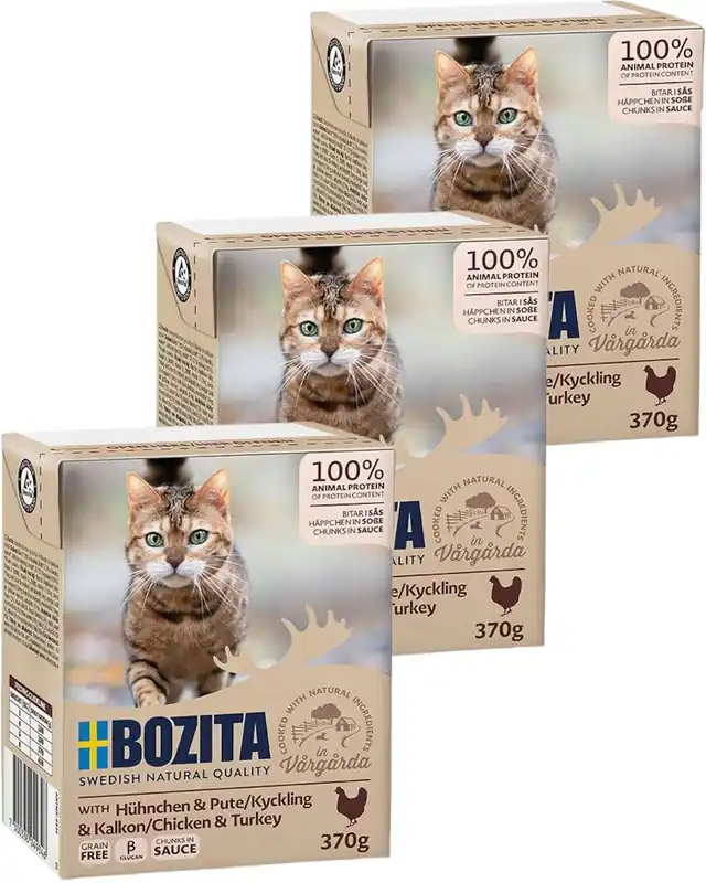 Kup online Bozita huhn/pute Karma z kurczakiem i indykiem w sosie dla kota 6x370g PAKIET