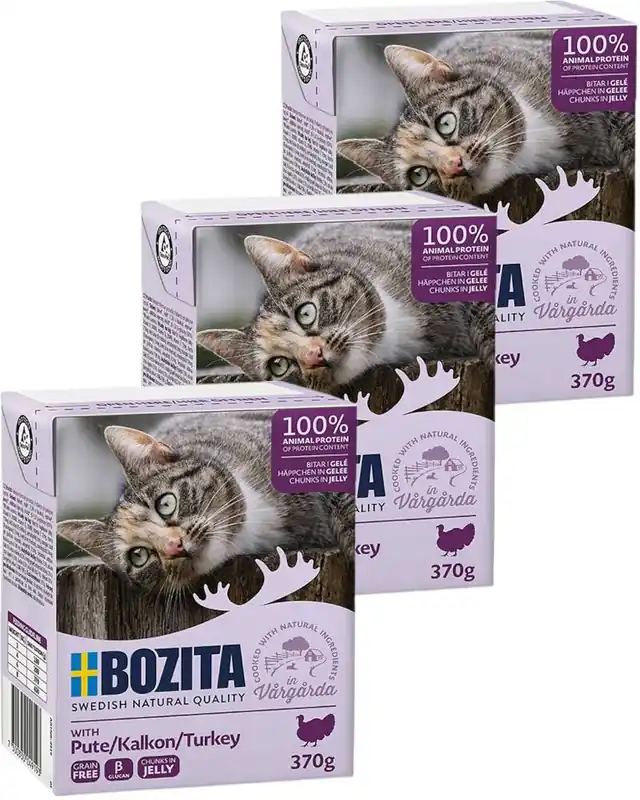 Wysoka jakość Bozita pute Karma z indykiem w galaretce dla kota 6x370g PAKIET