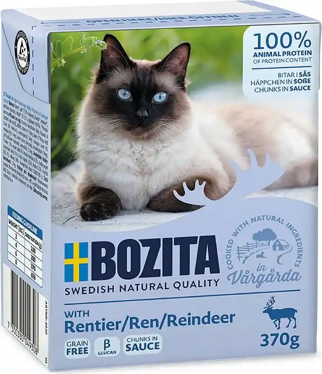 Bozita rentier Karma z reniferem w sosie dla kota 370g Super okazja