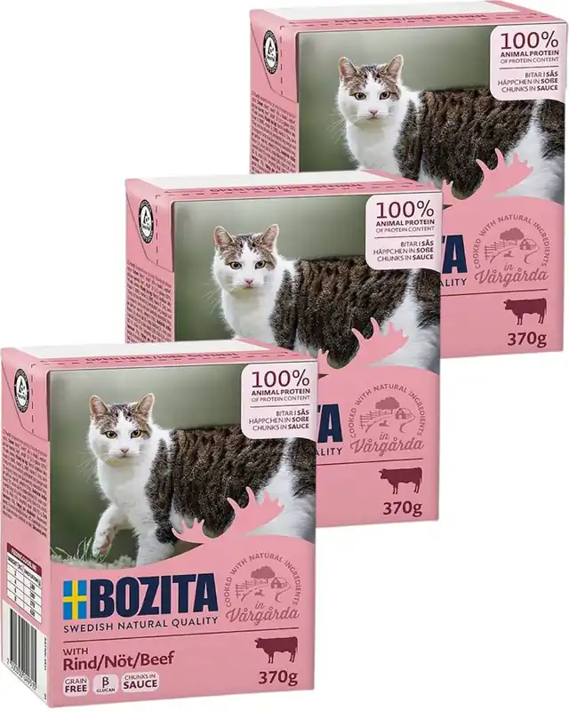 Wybór klientów Bozita rind Karma z wołowiną w sosie dla kota 6x370g PAKIET