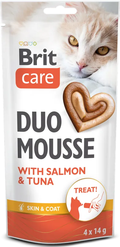 Brit Care Cat Creamy Duo Mousse Salmon with Tuna Przysmak z łososiem i tuńczykiem 4x14g Zamów dziś