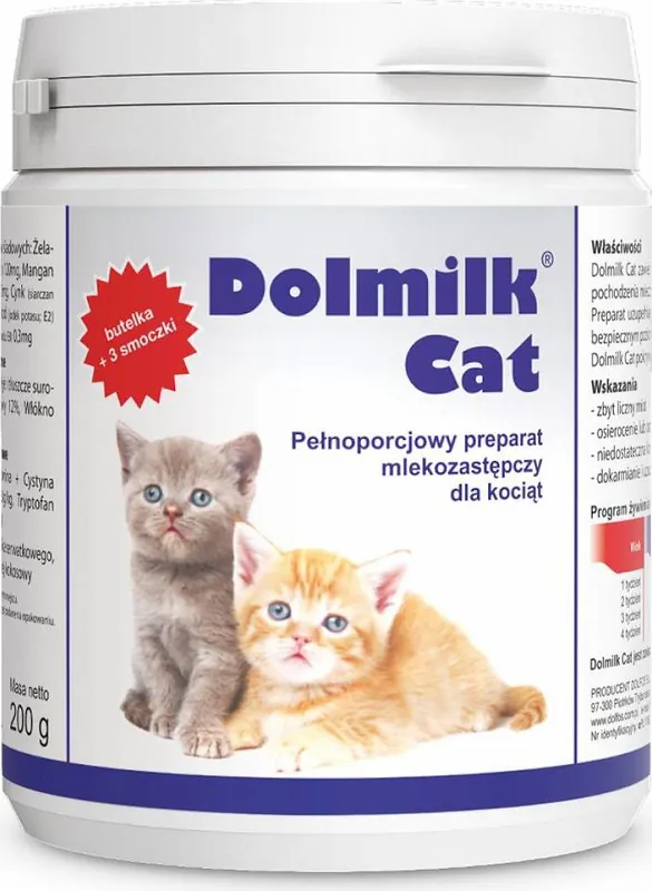 Hit cenowy Dolfos Dolmilk Cat dla kociąt Mleko w proszku 200g