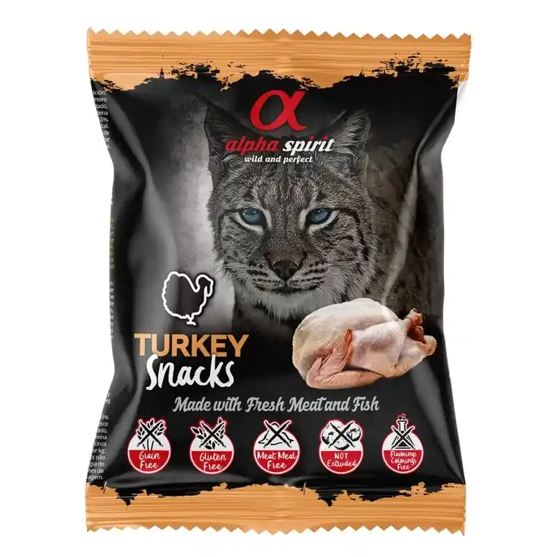 Obniżka ceny ALPHA SPIRIT Indyk - Przysmak w kostkach dla kota 50g