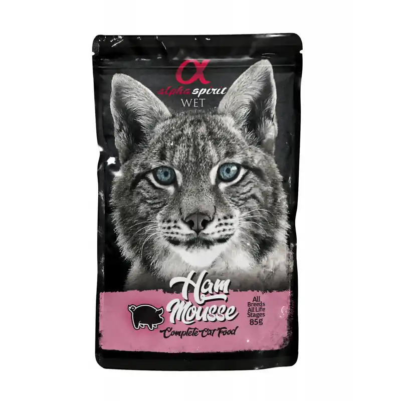 ALPHA SPIRIT Mus z wieprzowiny dla kota 85g (saszetka) Ostatnia szansa