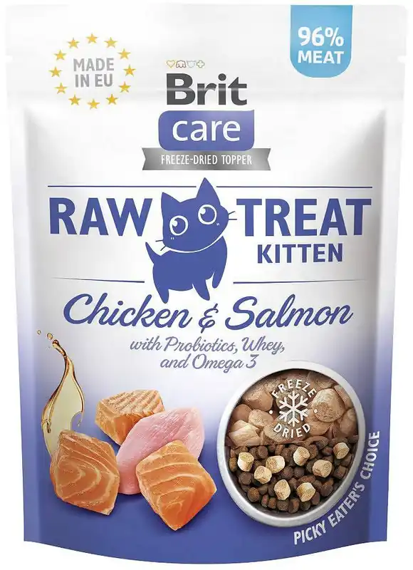 Brit Care Przysmak Raw Treat Kitten Chicken&Salmon dla kociąt op. 40g Szybka wysyłka