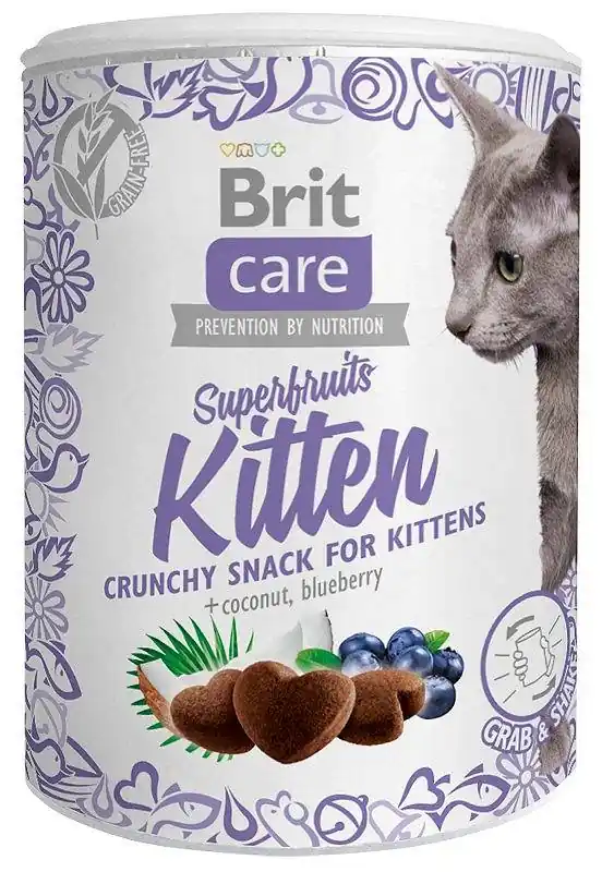 Brit Care Przysmak Superfruits Kitten dla kociąt op. 100g Ekspresowa dostawa