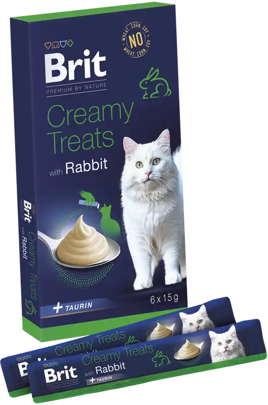 Zamów teraz Brit Premium Cat Creamy Treats with Rabbit Przysmak z królikiem dla kota 6x15g