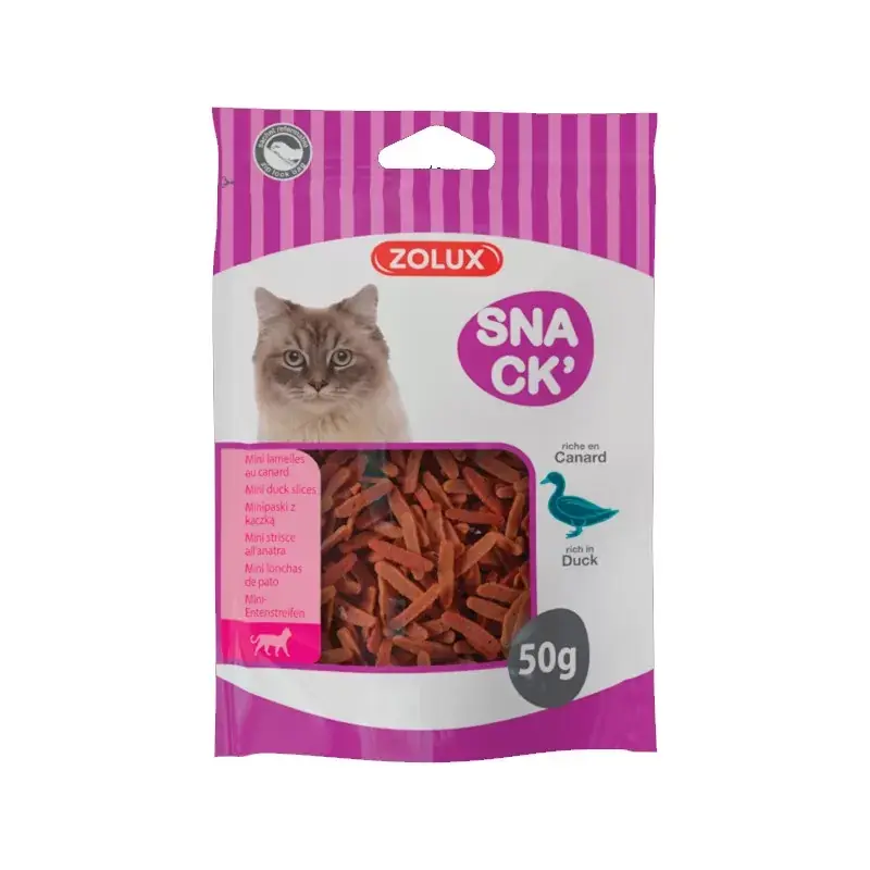 ZOLUX Przysmak dla kota mini paski z kaczką 50g Tylko do końca tygodnia