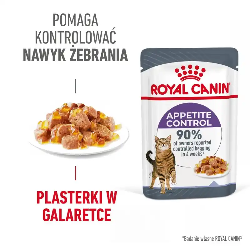 ROYAL CANIN Appetite Control Care karma mokra w galaretce dla kotów dorosłych, uporczywie domagających się jedzenia 85g Hit cenowy