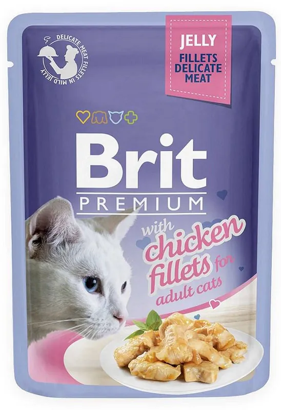 Brit Premium with Chicken Fillets for Adult Cats Karma z kurczakiem w galaretce dla kota 85g Sprawdź teraz