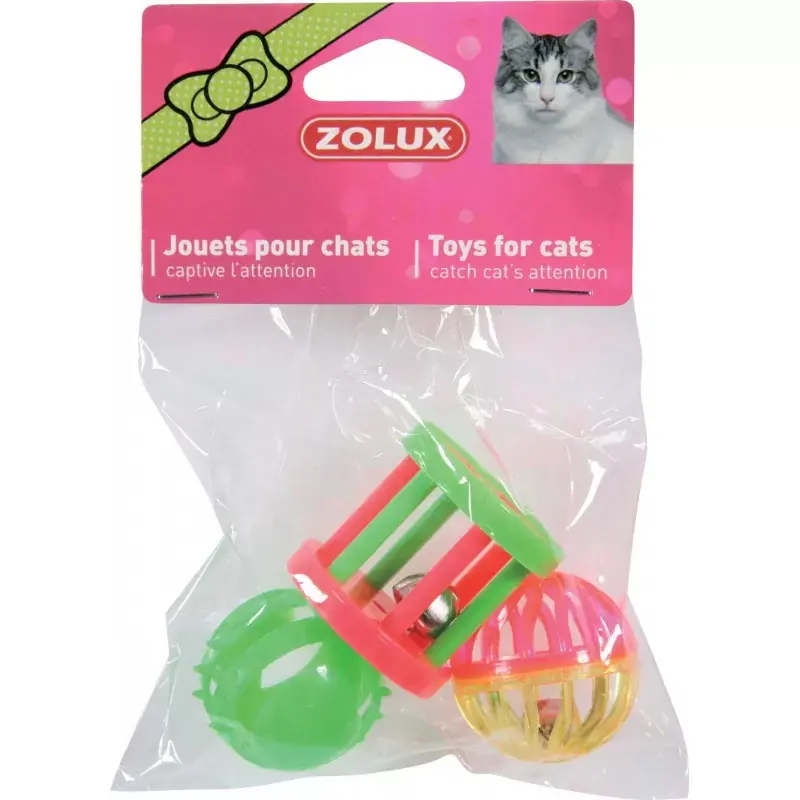 ZOLUX Zabawka dla kota - zestaw 3 różnych zabawek (4 cm) Dodaj do koszyka