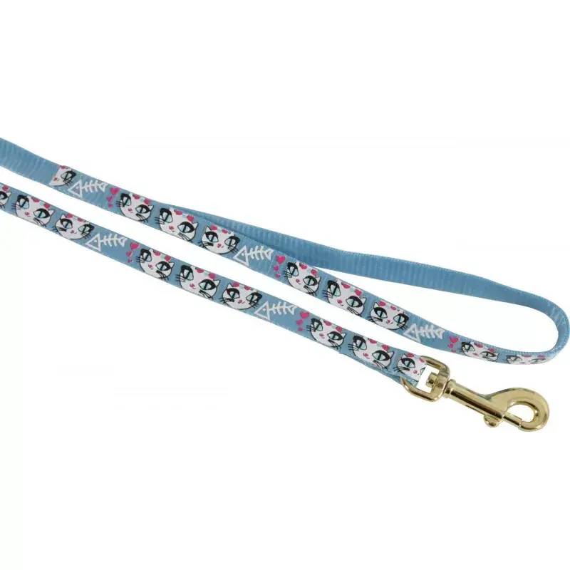 Nowy ZOLUX Smycz nylonowa dla kota LadyCat 1 m - niebieski