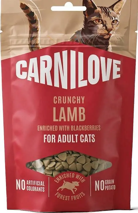 Promocja Carnilove Snack Crunchy Lamb Przysmak z jagnięciną dla kota 50g