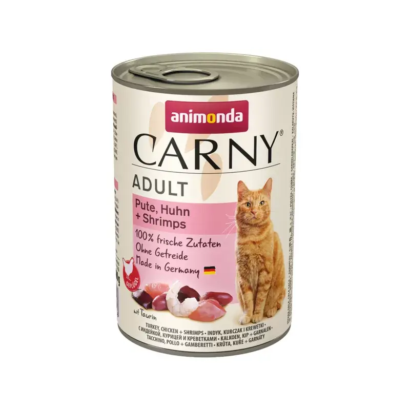 Łatwy zwrot ANIMONDA Carny Adult - Indyk, Kurczak i krewetki 400g