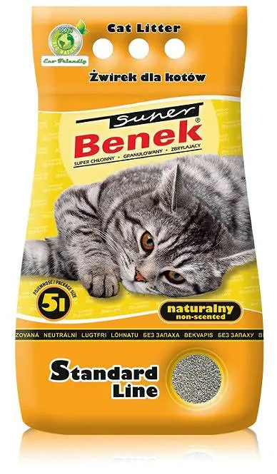 Sprawdź teraz Super Benek Żwirek bentonitowy dla kota Standard Naturalny 10l