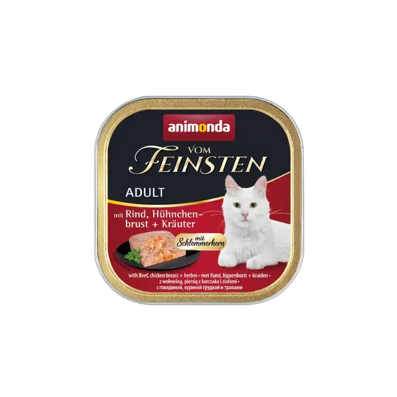 Obniżka ceny ANIMONDA Cat Vom Feinsten Adult - Z wołowiną, piersią kurczaka i ziołami