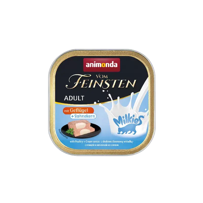 Ostatnie sztuki ANIMONDA Cat Vom Feinsten Adult Milkies - Drób i krem