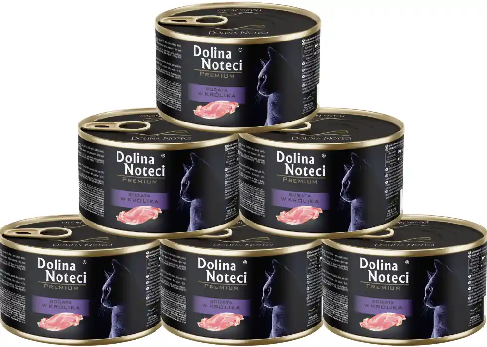 Oferta limitowana Dolina Noteci Premium Karma z królikiem dla kota 12x185g
