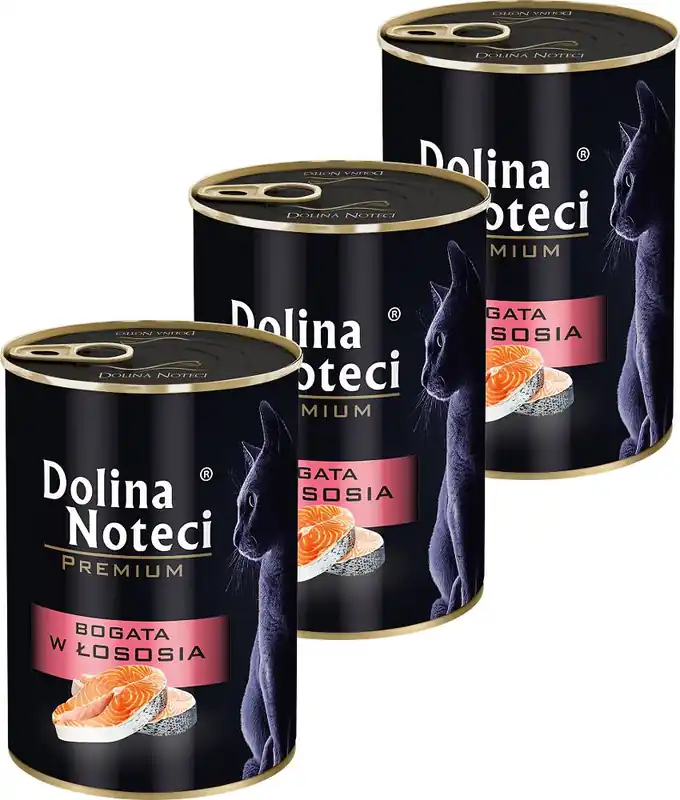 Dolina Noteci Premium Karma z łososiem dla kota 12x400g PAKIET Zamów dziś