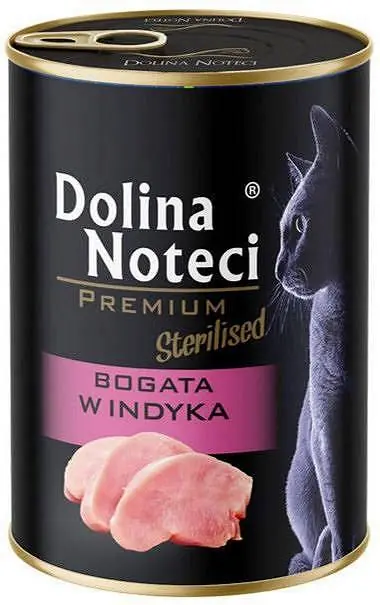 Wysoka jakość Dolina Noteci Premium Sterilised Karma z indykiem dla kota 400g