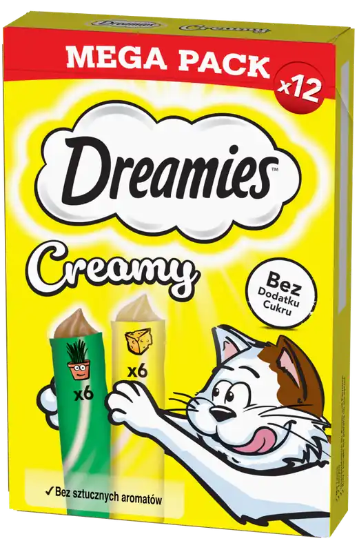 Dreamies Creamy Przysmak z serem i kocimiętką dla kota 120g MEGA PACK Kup teraz