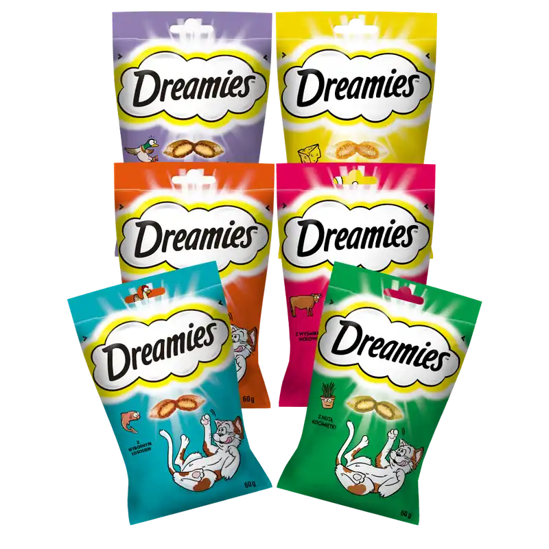 Dreamies Przysmak dla kota MIX SMAKÓW op. 6x60g ZESTAW Do wyczerpania zapasów
